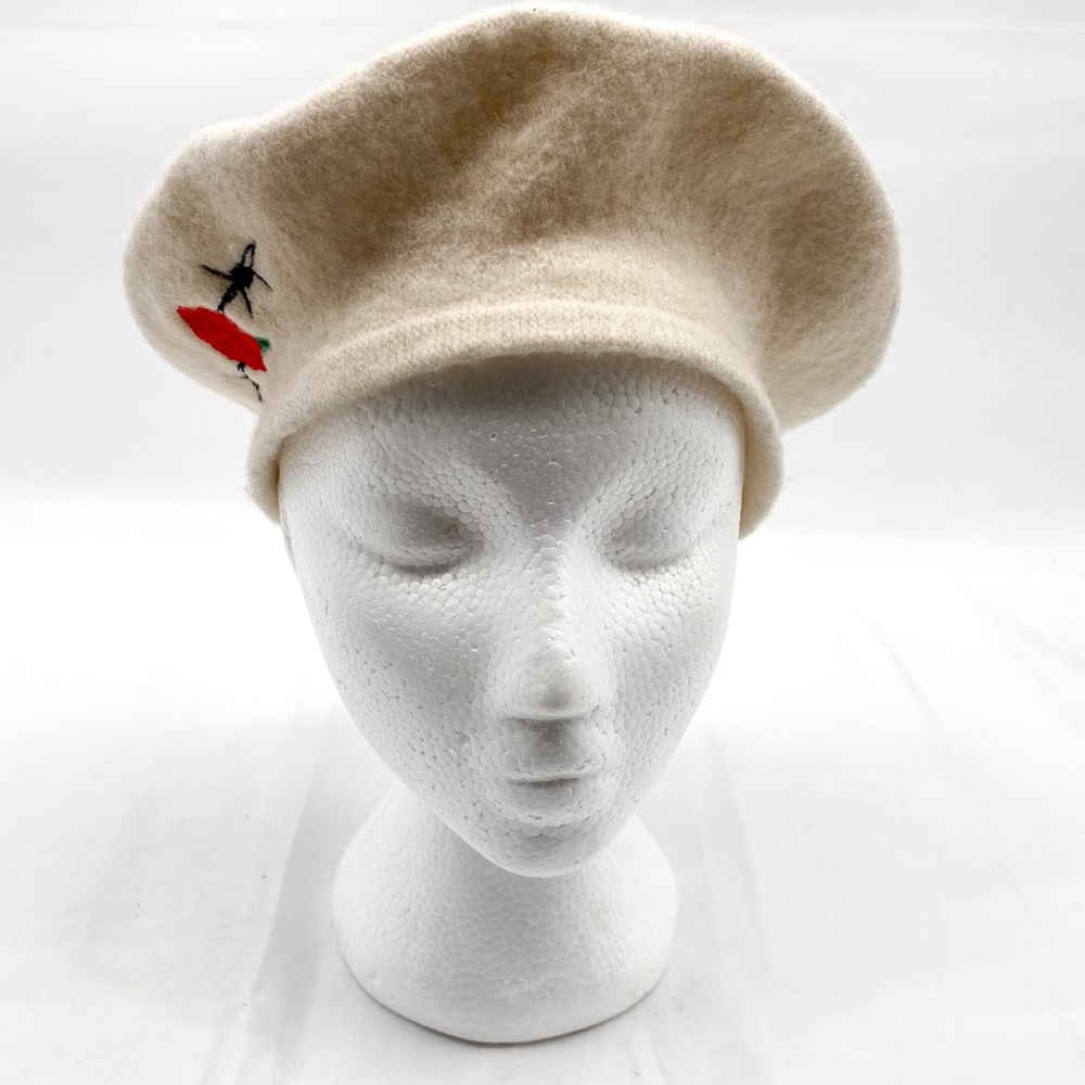 DESERT DREAMER Barbed Wire Rose White Beret - Picture 3 of 8